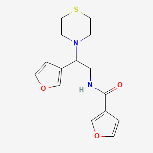 molecular formula C15H18N2O3S B2694931 N-(2-(furan-3-yl)-2-thiomorpholinoethyl)furan-3-carboxamide CAS No. 2034573-19-6