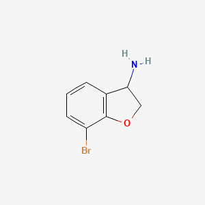 molecular formula C8H8BrNO B2694943 7-Bromo-2,3-dihydrobenzofuran-3-amine CAS No. 1019631-11-8