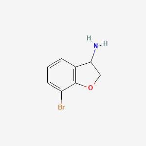 molecular formula C8H8BrNO B2694943 7-Bromo-2,3-dihydro-1-benzofuran-3-amine CAS No. 1019631-11-8
