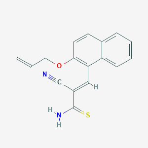 molecular formula C17H14N2OS B2694945 3-[2-(Allyloxy)-1-naphthyl]-2-cyano-2-propenethioamide CAS No. 866134-91-0