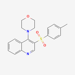 molecular formula C20H20N2O3S B2694955 4-[3-(4-Methylphenyl)sulfonylquinolin-4-yl]morpholine CAS No. 866847-27-0