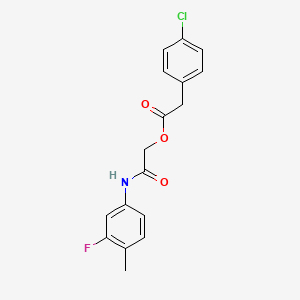 molecular formula C17H15ClFNO3 B2694956 [2-(3-Fluoro-4-methylanilino)-2-oxoethyl] 2-(4-chlorophenyl)acetate CAS No. 1003374-91-1