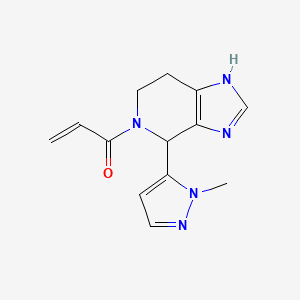 molecular formula C13H15N5O B2694960 1-[4-(2-Methylpyrazol-3-yl)-1,4,6,7-tetrahydroimidazo[4,5-c]pyridin-5-yl]prop-2-en-1-one CAS No. 2361655-68-5