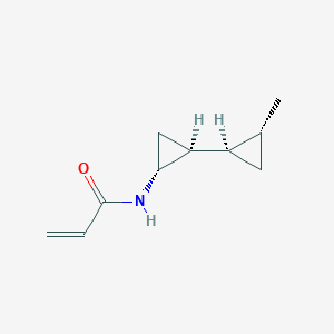 molecular formula C10H15NO B2694961 N-[(1R,2S)-2-[(1R,2R)-2-Methylcyclopropyl]cyclopropyl]prop-2-enamide CAS No. 2224362-94-9
