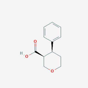 molecular formula C12H14O3 B2694977 (3S,4S)-4-phenyloxane-3-carboxylic acid CAS No. 2307781-14-0
