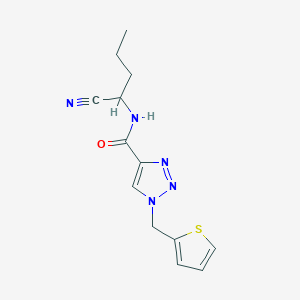 molecular formula C13H15N5OS B2694982 N-(1-Cyanobutyl)-1-(thiophen-2-ylmethyl)triazole-4-carboxamide CAS No. 1436112-29-6