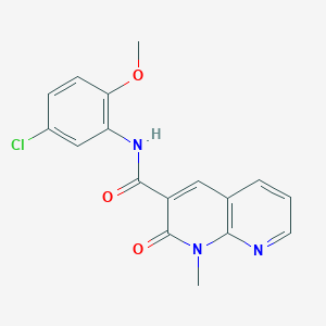 molecular formula C17H14ClN3O3 B2694985 N-(5-chloro-2-methoxyphenyl)-1-methyl-2-oxo-1,2-dihydro-1,8-naphthyridine-3-carboxamide CAS No. 899951-53-2