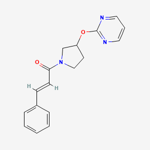 (E)-3-phenyl-1-(3-(pyrimidin-2-yloxy)pyrrolidin-1-yl)prop-2-en-1-one