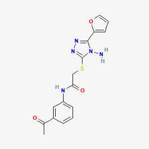 N-(3-acetylphenyl)-2-{[4-amino-5-(furan-2-yl)-4H-1,2,4-triazol-3-yl]sulfanyl}acetamide