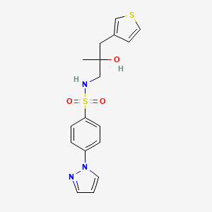2-hydroxy-2-methyl-S-[4-(1H-pyrazol-1-yl)phenyl]-3-(thiophen-3-yl)propane-1-sulfonamido