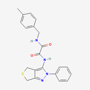 N-[(4-methylphenyl)methyl]-N'-(2-phenyl-4,6-dihydrothieno[3,4-c]pyrazol-3-yl)oxamide