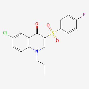 6-chloro-3-((4-fluorophenyl)sulfonyl)-1-propylquinolin-4(1H)-one