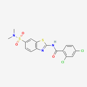 2,4-dichloro-N-[6-(dimethylsulfamoyl)-1,3-benzothiazol-2-yl]benzamide