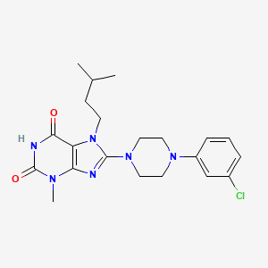 8-[4-(3-Chlorophenyl)piperazin-1-yl]-3-methyl-7-(3-methylbutyl)purine-2,6-dione