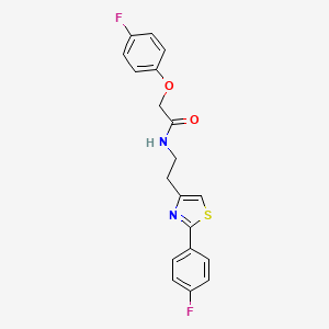 2-(4-fluorophenoxy)-N-[2-[2-(4-fluorophenyl)-1,3-thiazol-4-yl]ethyl]acetamide