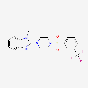 1-methyl-2-(4-((3-(trifluoromethyl)phenyl)sulfonyl)piperazin-1-yl)-1H-benzo[d]imidazole