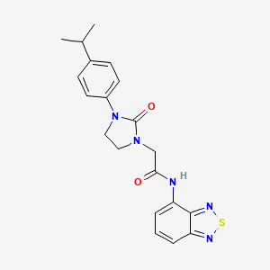 molecular formula C20H21N5O2S B2695049 N-(2,1,3-benzothiadiazol-4-yl)-2-{2-oxo-3-[4-(propan-2-yl)phenyl]imidazolidin-1-yl}acetamide CAS No. 1324349-63-4