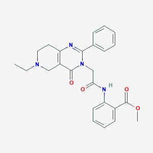 methyl 2-(2-(6-ethyl-4-oxo-2-phenyl-5,6,7,8-tetrahydropyrido[4,3-d]pyrimidin-3(4H)-yl)acetamido)benzoate