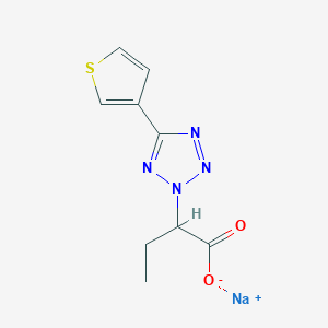 sodium 2-[5-(thiophen-3-yl)-2H-1,2,3,4-tetrazol-2-yl]butanoate