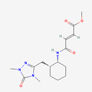 Methyl (E)-4-[[(1R,2R)-2-[(1,4-dimethyl-5-oxo-1,2,4-triazol-3-yl)methyl]cyclohexyl]amino]-4-oxobut-2-enoate