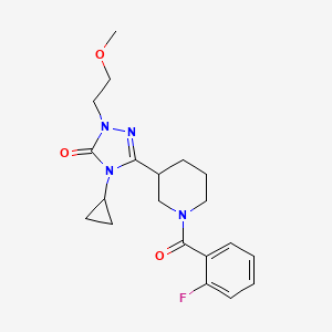 4-cyclopropyl-3-(1-(2-fluorobenzoyl)piperidin-3-yl)-1-(2-methoxyethyl)-1H-1,2,4-triazol-5(4H)-one