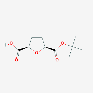 molecular formula C10H16O5 B2695082 rac-(2R,5S)-5-[(tert-butoxy)carbonyl]oxolane-2-carboxylic acid, cis CAS No. 2044705-39-5