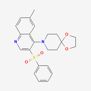 8-[3-(Benzenesulfonyl)-6-methylquinolin-4-yl]-1,4-dioxa-8-azaspiro[4.5]decane