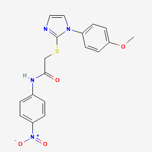 2-((1-(4-methoxyphenyl)-1H-imidazol-2-yl)thio)-N-(4-nitrophenyl)acetamide