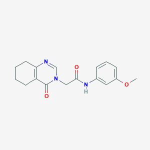 molecular formula C17H19N3O3 B2695089 N-(3-methoxyphenyl)-2-(4-oxo-5,6,7,8-tetrahydroquinazolin-3(4H)-yl)acetamide CAS No. 1251703-95-3