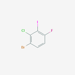 molecular formula C6H2BrClFI B2695091 1-Bromo-2-chloro-4-fluoro-3-iodobenzene CAS No. 1820649-92-0