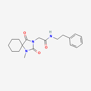 2-(1-methyl-2,4-dioxo-1,3-diazaspiro[4.5]decan-3-yl)-N-phenethylacetamide