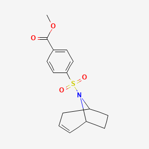 molecular formula C15H17NO4S B2695095 methyl 4-{8-azabicyclo[3.2.1]oct-2-ene-8-sulfonyl}benzoate CAS No. 1705354-20-6