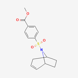 molecular formula C15H17NO4S B2695095 methyl 4-((1R,5S)-8-azabicyclo[3.2.1]oct-2-en-8-ylsulfonyl)benzoate CAS No. 1705354-20-6