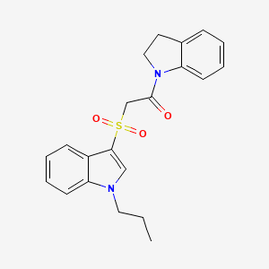 1-(indolin-1-yl)-2-((1-propyl-1H-indol-3-yl)sulfonyl)ethanone