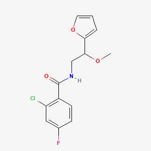 2-chloro-4-fluoro-N-(2-(furan-2-yl)-2-methoxyethyl)benzamide