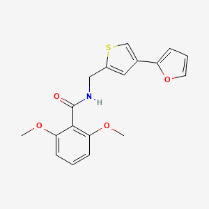 molecular formula C18H17NO4S B2695101 N-{[4-(furan-2-yl)thiophen-2-yl]methyl}-2,6-dimethoxybenzamide CAS No. 2380062-72-4