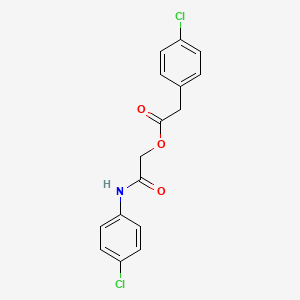 B2695135 [2-(4-Chloroanilino)-2-oxoethyl] 2-(4-chlorophenyl)acetate CAS No. 1001561-88-1