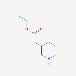 molecular formula C9H17NO2 B2695149 Ethyl 2-(piperidin-3-yl)acetate CAS No. 64995-88-6; 81290-45-1