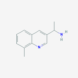 molecular formula C12H14N2 B2695151 1-(8-Methyl-3-quinolyl)ethanamine CAS No. 1525891-30-8