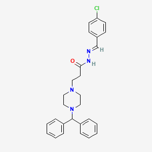 B2695181 (E)-3-(4-benzhydrylpiperazin-1-yl)-N'-(4-chlorobenzylidene)propanehydrazide CAS No. 398998-12-4