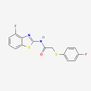 molecular formula C15H10F2N2OS2 B2695261 N-(4-fluorobenzo[d]thiazol-2-yl)-2-((4-fluorophenyl)thio)acetamide CAS No. 896349-52-3