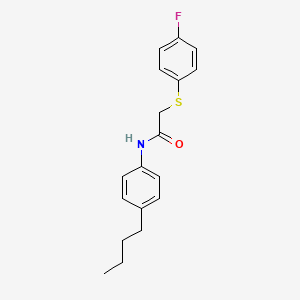molecular formula C18H20FNOS B2695350 N-(4-butylphenyl)-2-[(4-fluorophenyl)sulfanyl]acetamide CAS No. 303091-24-9