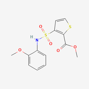 molecular formula C13H13NO5S2 B2695351 Methyl 3-[(2-methoxyphenyl)sulfamoyl]thiophene-2-carboxylate CAS No. 930033-00-4