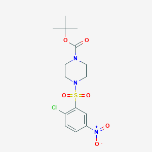 molecular formula C15H20ClN3O6S B2695366 tert-Butyl 4-[(2-chloro-5-nitrobenzene)sulfonyl]piperazine-1-carboxylate CAS No. 501928-01-4