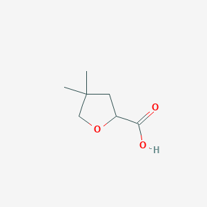 molecular formula C7H12O3 B2695397 4,4-Dimethyloxolane-2-carboxylic acid CAS No. 2344679-53-2