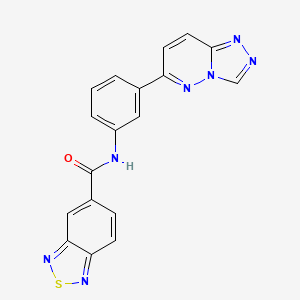 molecular formula C18H11N7OS B2695399 N-(3-([1,2,4]triazolo[4,3-b]pyridazin-6-yl)phenyl)benzo[c][1,2,5]thiadiazole-5-carboxamide CAS No. 1207042-74-7