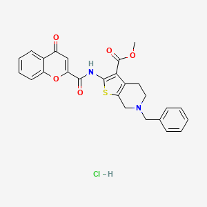 methyl 6-benzyl-2-(4-oxo-4H-chromene-2-carboxamido)-4,5,6,7-tetrahydrothieno[2,3-c]pyridine-3-carboxylate hydrochloride