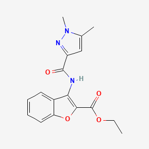 ethyl 3-(1,5-dimethyl-1H-pyrazole-3-carboxamido)benzofuran-2-carboxylate