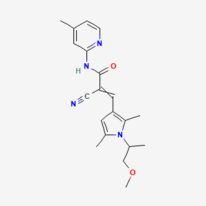 2-cyano-3-[1-(1-methoxypropan-2-yl)-2,5-dimethyl-1H-pyrrol-3-yl]-N-(4-methylpyridin-2-yl)prop-2-enamide