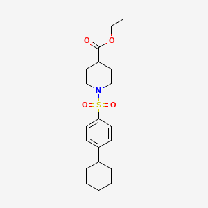 Ethyl 1-(4-cyclohexylphenyl)sulfonylpiperidine-4-carboxylate